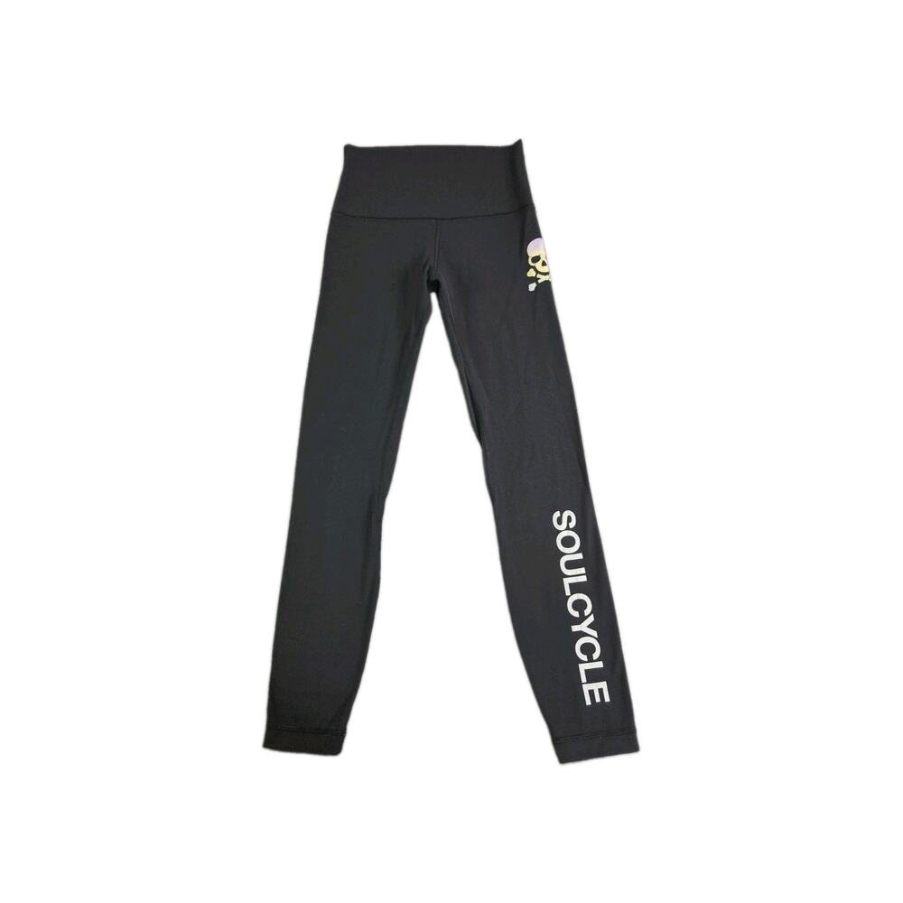 Lululemon x Soulcycle Black Women's Size 4 Leggings Stretch Gym Yoga Workout C40